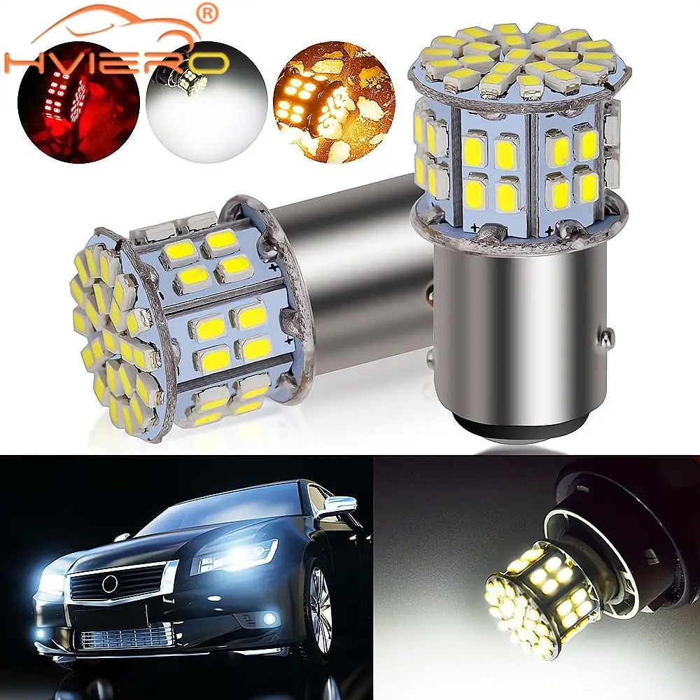 

2X1156 1157 3020 50SMD Многоцветный автомобильный стоп-сигнал Автоматический указатель поворота Стайлинг освещения номерного знака Багажники Лампа заднего хода