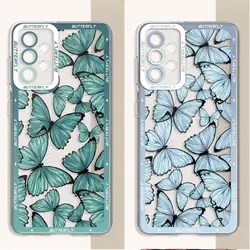 Art Beautiful Butterfly Phone Case for Samsung Galaxy A14 A13 A15 A23 4G A34 A33 A53 A25 A24 A54 A73 A35 A55 5G Clear Soft Cover
