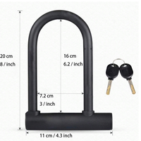 1 Set Useful Bike U-lock Unbreakable Motorcycle Lock Convenient Long Service Life Heavy Duty Bicycle U-lock