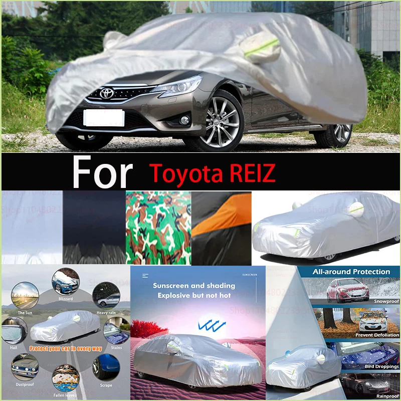 

Для Toyota REIZ ветрозащитный автомобильный чехол со светоотражающей полосой, автоматический анти-УФ-защитный чехол от солнца, дождя, снега, пыли и краски