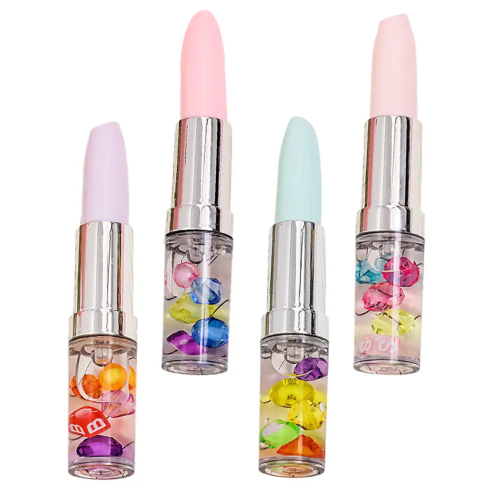 4Pcs Lipstick Shaped Gel Pens 0.5mm Chic Pen for Children Students Office Home Smooth Writing Creative Stationery Gift