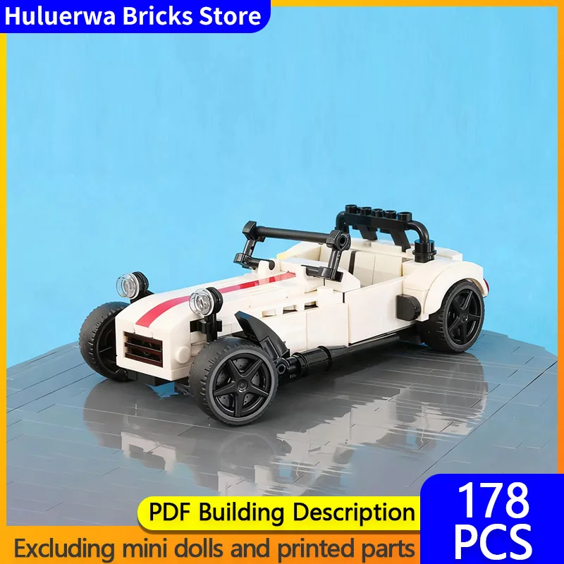 

Speed Racing Car Model MOC Building Bricks Super 7 Two-Seater Sports Car Modular Technology Children Holiday Gifts Assemble Toys