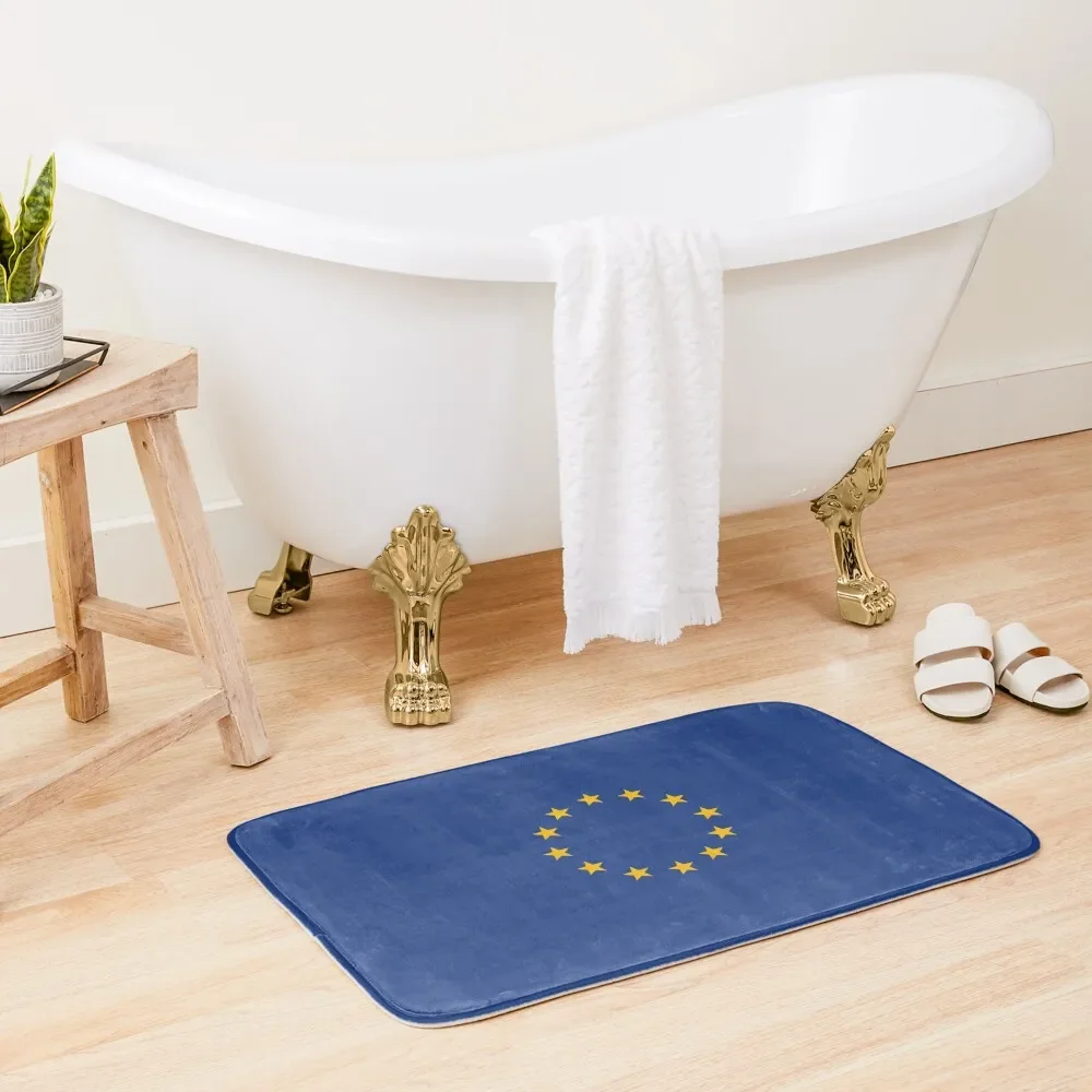 

European Union, EU, Europe, flag, stars, logo Bath Mat Rug Bathroom Anti-Skid Shower Hallway Carpet Kitchen Mat