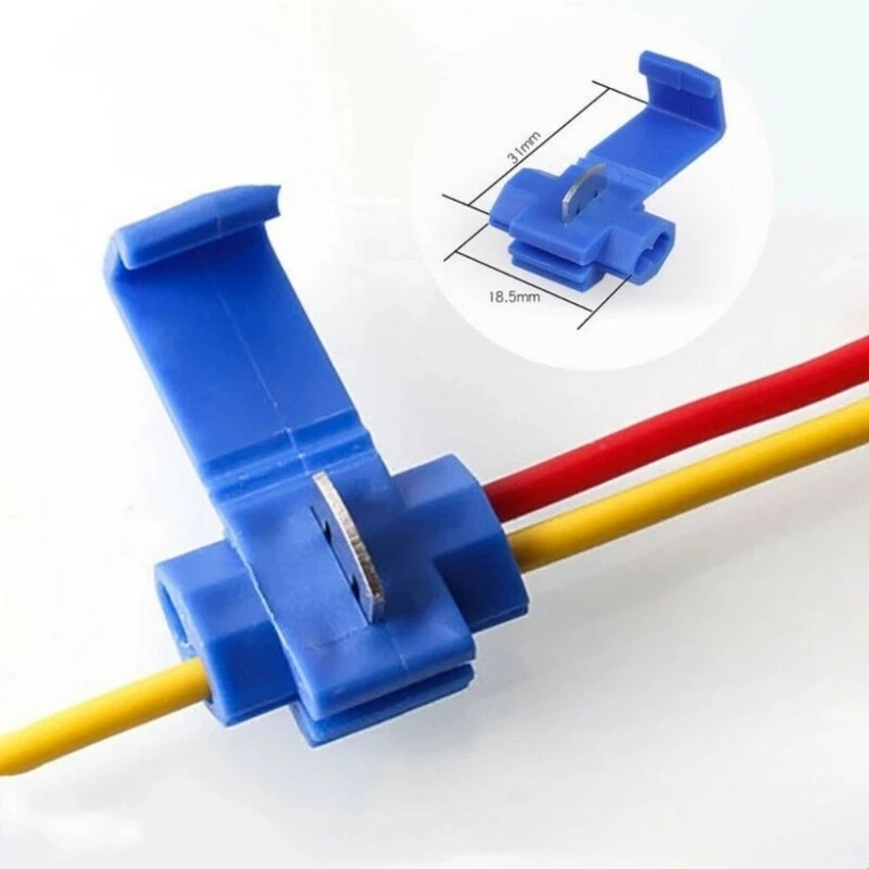 

50 шт./кор. разъем для быстрого сращивания проводов 12-10 AWG без разрыва кабеля, изолированные обжимные электрические клеммы для быстрого сращивания
