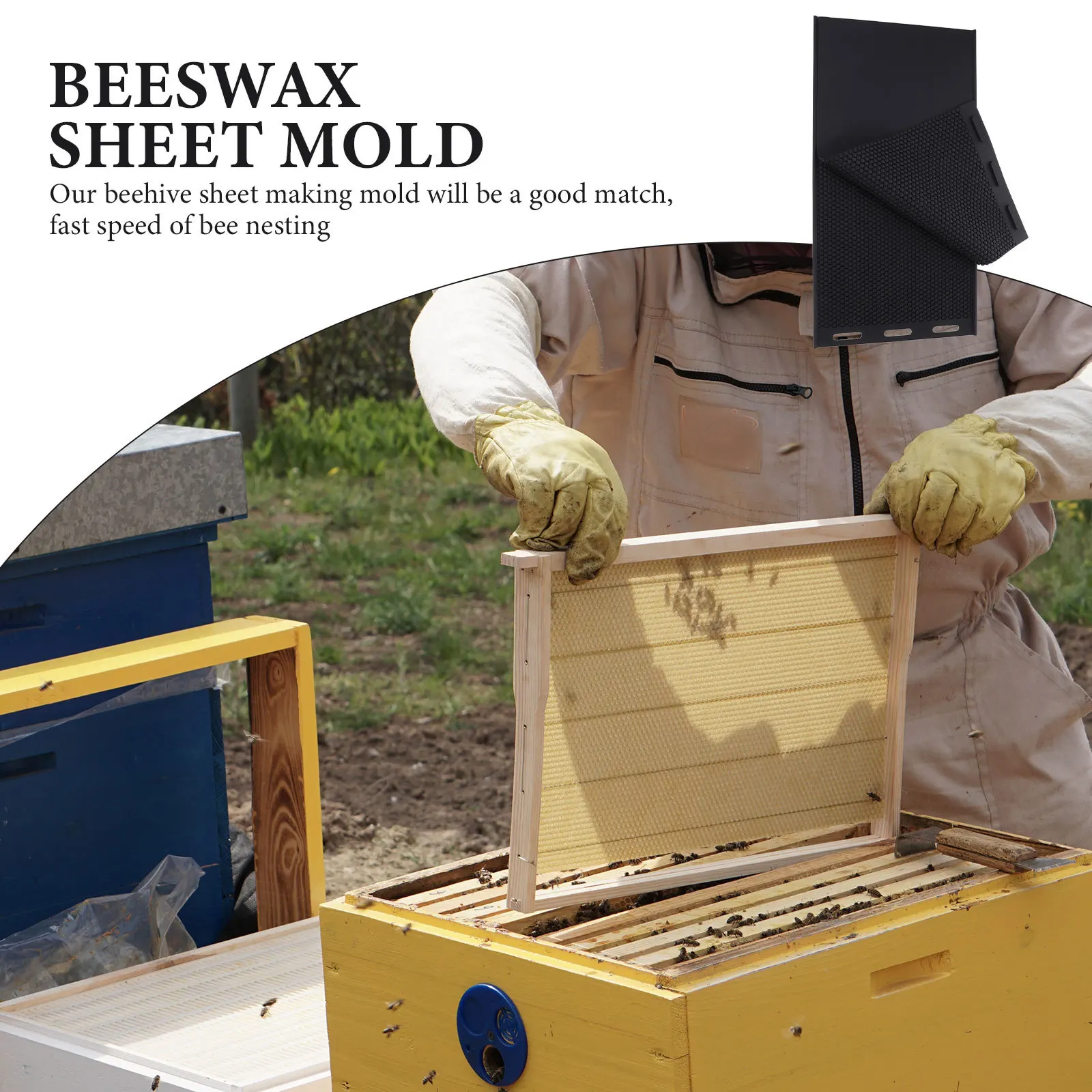 

Honeycomb Foundation Sheet Mold Silicone Beeswax Sheet Diy Tool For Making Beekeeping Supplies Craft Project