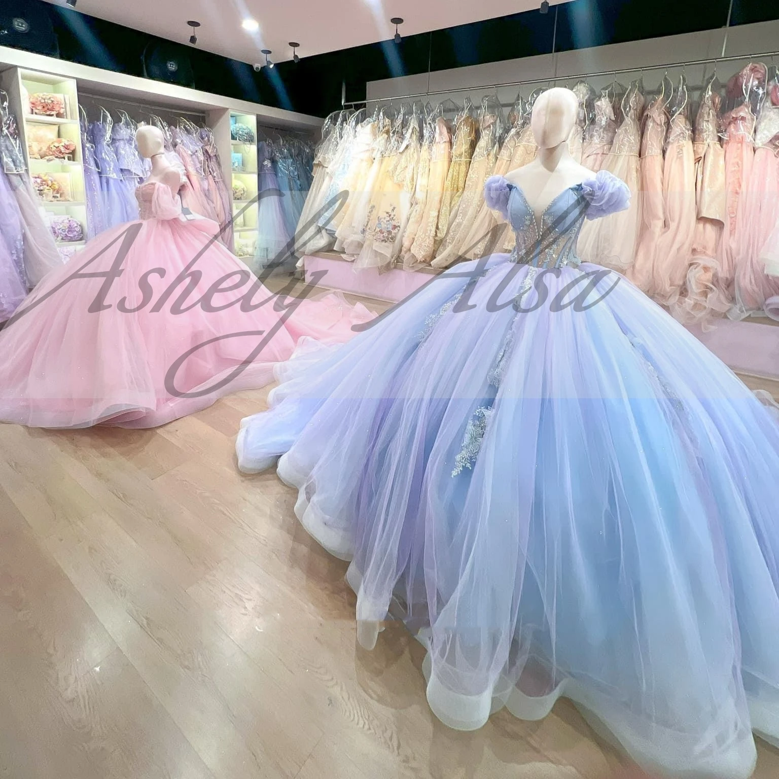 Customized Princess Girl Quinceanera Dresses For 15 16 Year GIrl Off Shoulder Tulle Skirt Women Prom Occasion Party Dress 14