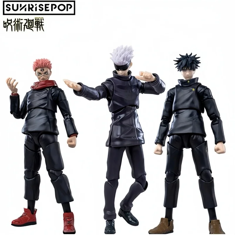 18cm Bandai Jujutsu Kaisen Original Satoru Gojo Itadori Yuji Fushiguro Megumi Action Figurine Pvc Anime Collection Toys Gifts