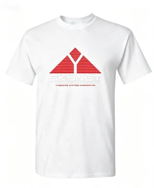 Future technology style pattern T-shirt - Red striped triangular print - Black cotton short-sleeved sci-fi streetwear top