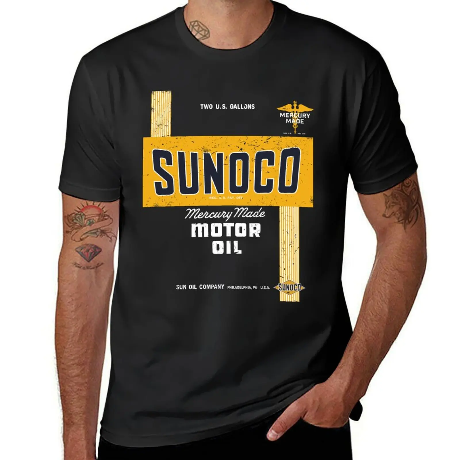 

Sunoco Motor Oil Retro Distressed Design T-Shirt funny shirt cotton custom shirt vintage anime shirt clothes for men