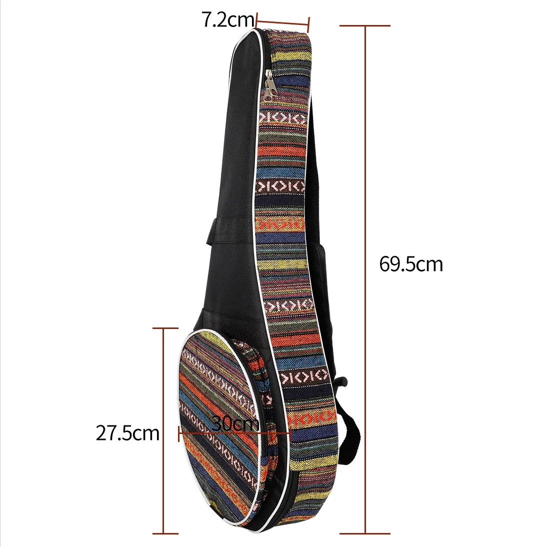 Mandolin Bag Case Mandolin Oxford Backpack With Adjustable Shoulder Strap Colorful Striped Handbag Stringed Instrument Gig Bag