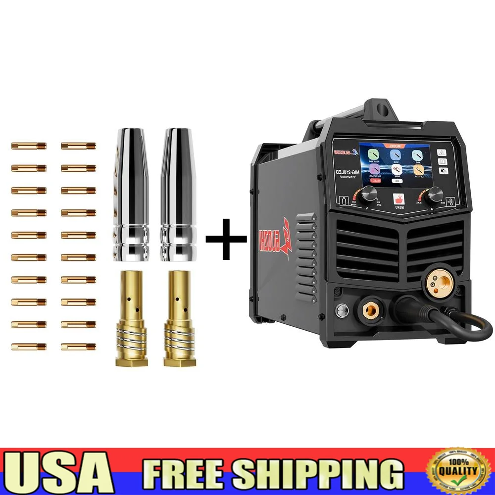 8 in 1 Aluminum Pulse Mig Welder & Welding Gun Accessory Kit .030