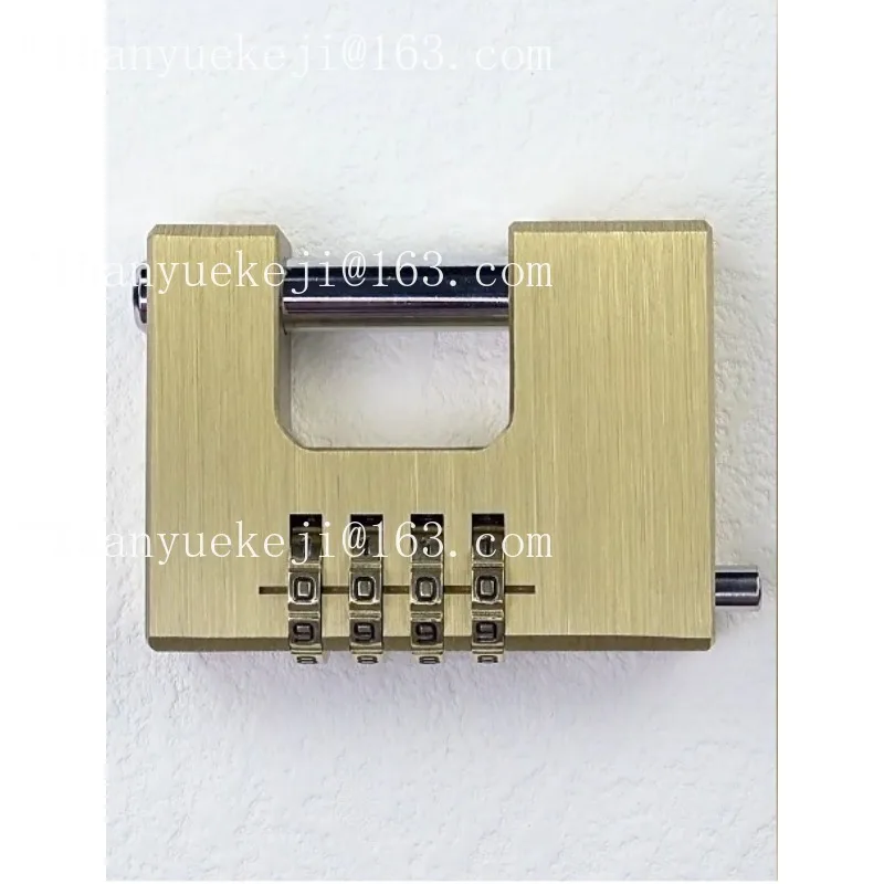 Large brass lock body rectangular combination lock padlock waterproof and rust-proof warehouse door
