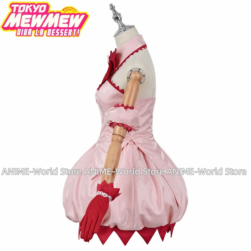 Anime Tokyo Mew Mew Mew Mew Power Momomiya Ichigo Cosplay Costume Dress Outfits Wig Halloween Carnival Suit