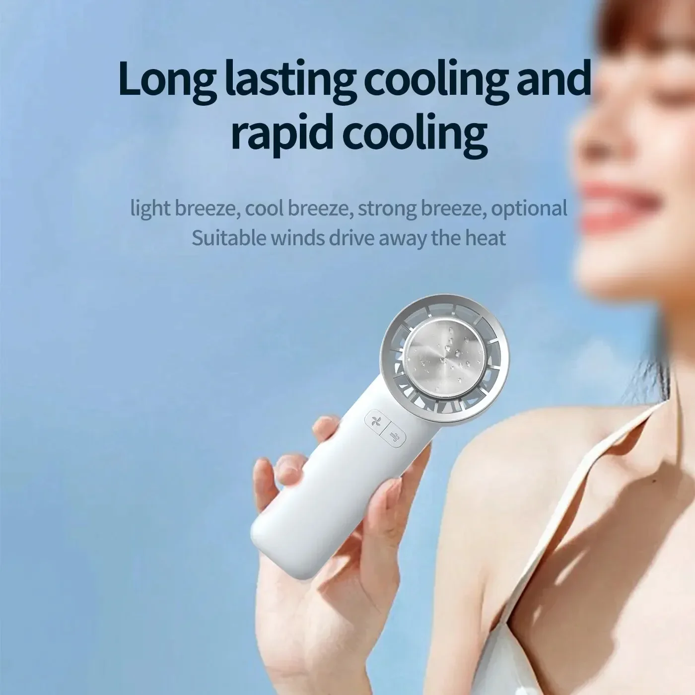 

Handheld Small Fan Semiconductor Refrigeration Mini Fan 2000mAh USB Charging High Speed Violent Turbo Fan Summer Gift