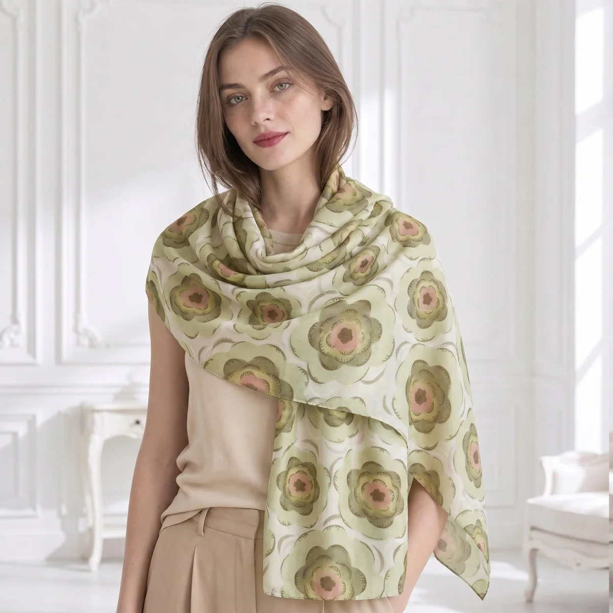 Scarf Women's Cotton Muslim Pashmina Hijab Shawl Bandana Wrap Female Print Luxury Silky Casual Allseason Modest Elegant Travel