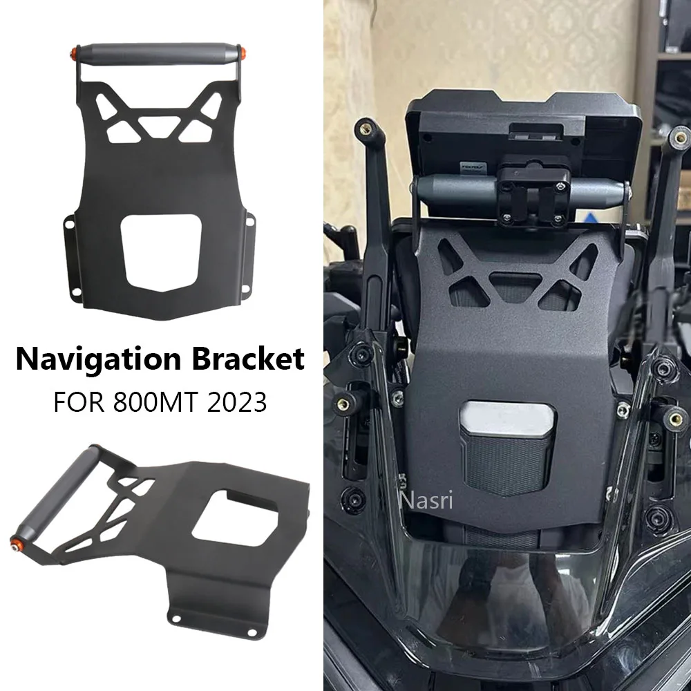 New FOR CFMOTO 800MT 800 MT 2023 Motorcycle 22mm Crossbar GPS Phone Holder USB Wireless Charger Navigation Bracket Support Mount