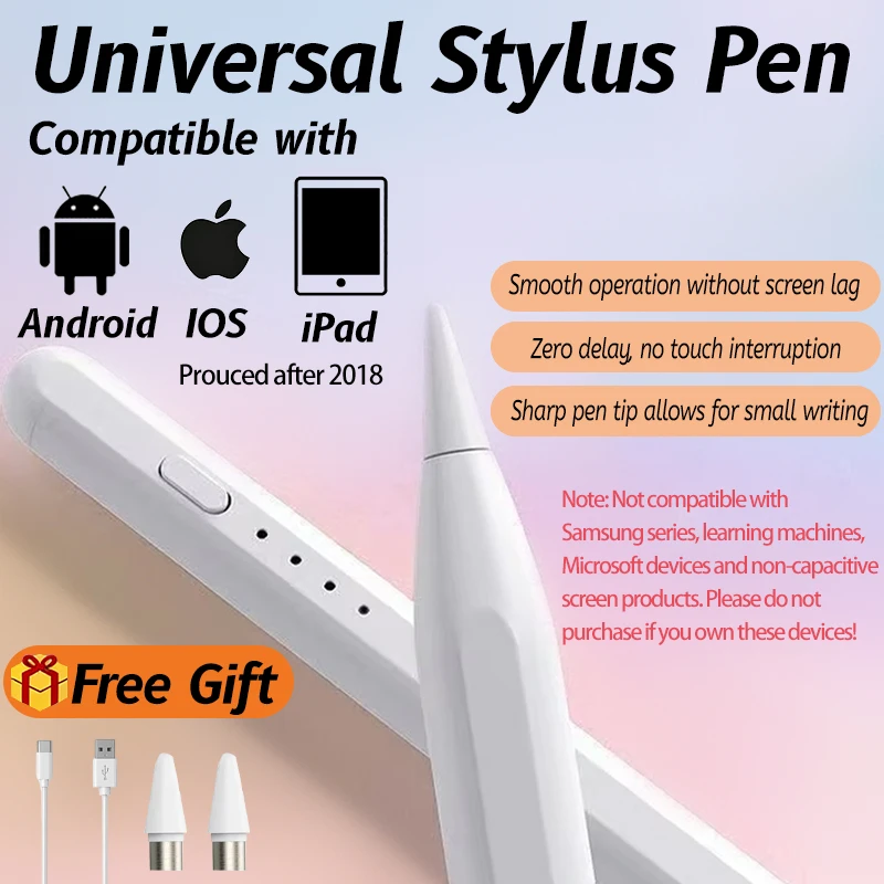 2026 Universal Capacitive Stylus Pen, Multi-color Available, Compatible with iOS & Android Tablets and Phones, Ideal for Drawing