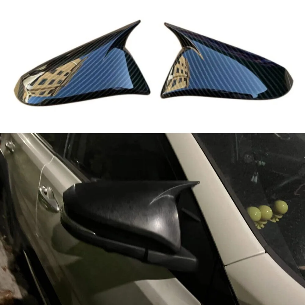 

For Toyota Highlander 14 - 19 Carbon Fiber OX Horn Side Mirror Cover 2x-