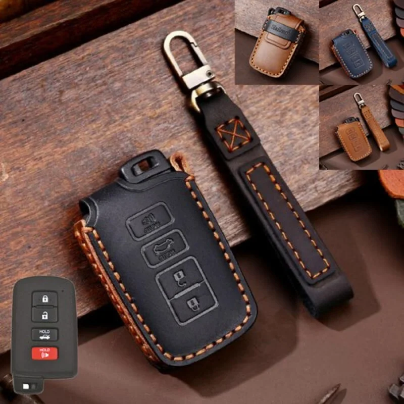 

Чехол для автомобильного брелока A + из натуральной кожи для Toyota Tacoma Highlander RAV4 Prius