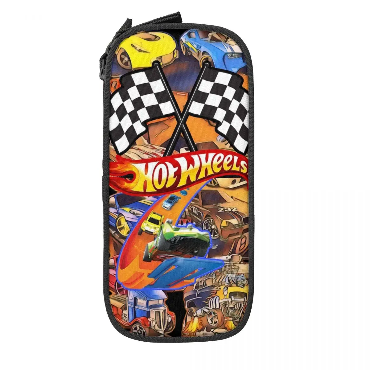 Custom Cute Made To Race Car Hot Wheels Pencil Case for Girl Boy Large Capacity Pencil Pouch School Accessories