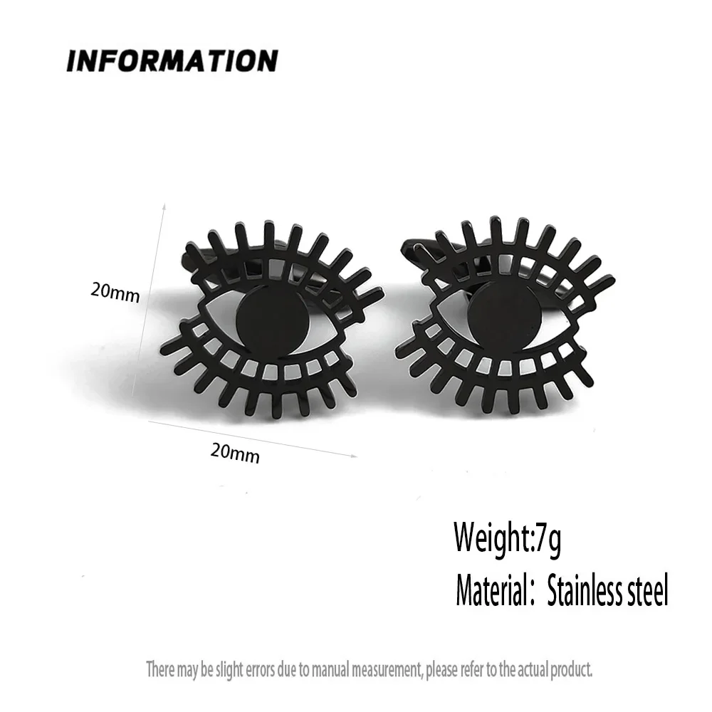 Europese En Amerikaanse Mode Stijlen Oogontwerp Manchetknopen Hoge Kwaliteit Rvs Materiaal Heren Sieraden Accessoires