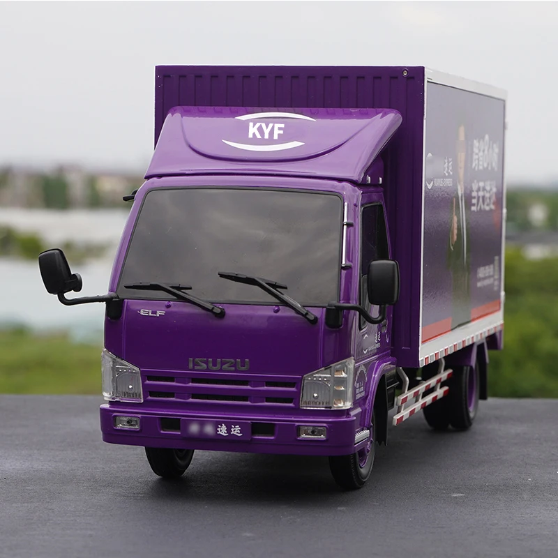 1:20 Original Isuzu Light Truck Logistics Van Multi-functional Office Alloy Simulation Car Model Toy Gift Collection Accessories