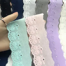 15 Yards 50MM Cherry Babydoll Dress Edge Embroidery Skirt Cotton Lace Ribbon Hair Bows DIY Crafts Handmade Accessories AA1308