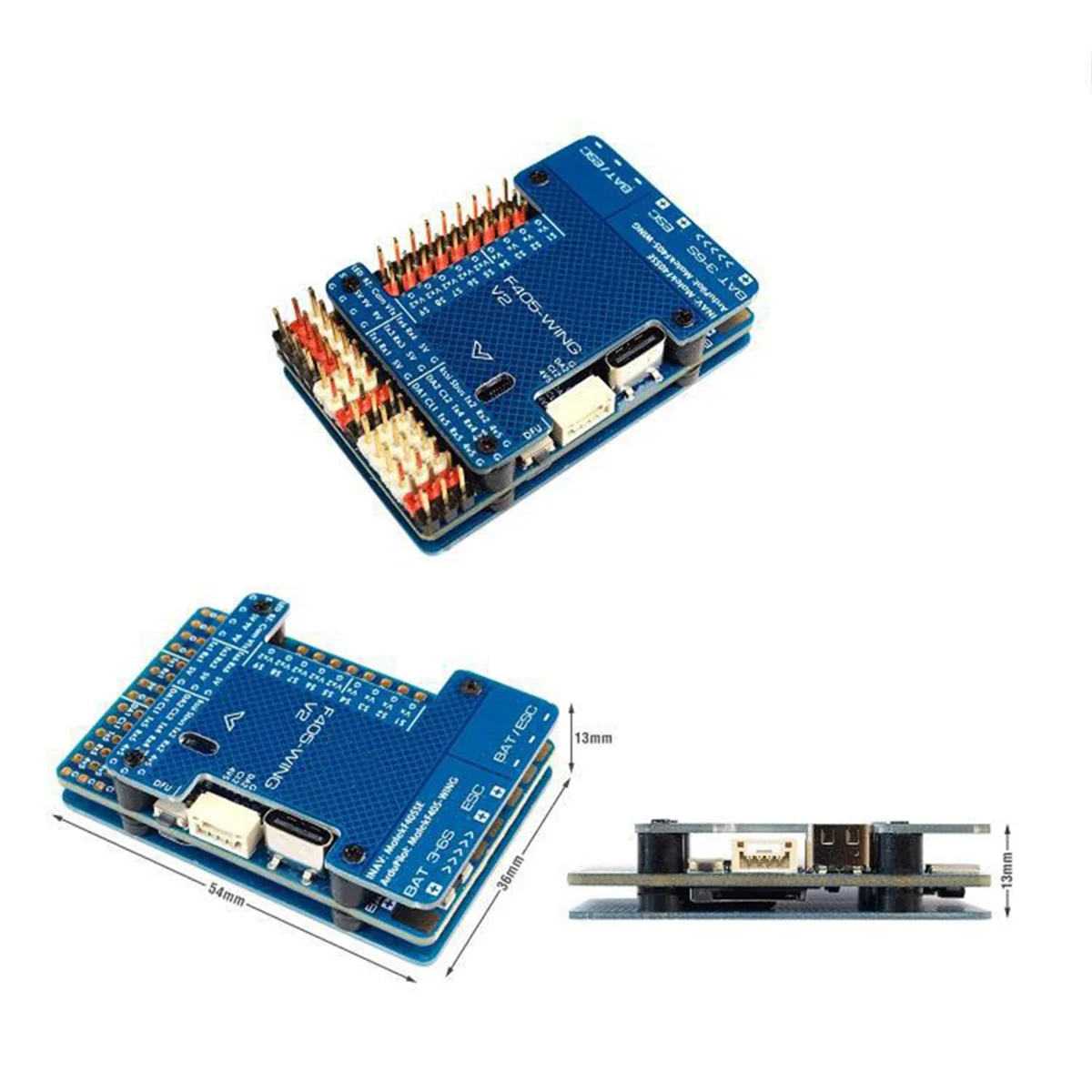 حار F405 الجناح V2 وحدة تحكم في الطيران 3-6S المدمج في Baro OSD Blackbox ل ArduPilot INAV RC نموذج طائرة ثابتة الجناح