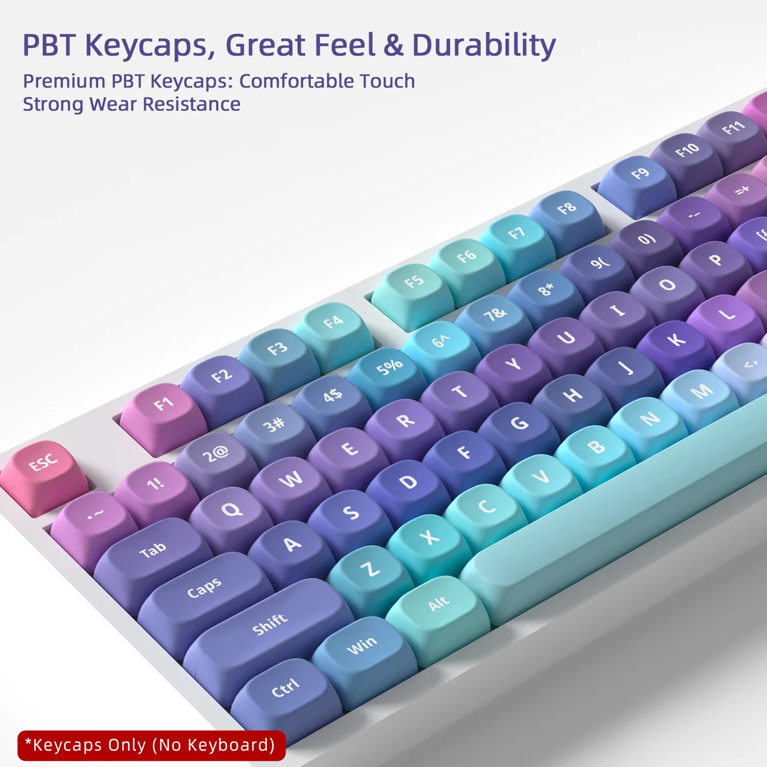 Blue Enchant Keycaps 121 Keys PBT Keycap MOA Profile DYE-SUB For MX Switch Wooting Mechanical Keyboard Keycaps ISO ANSI Layout