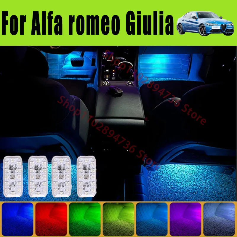 

RGB Footwell Lights Luggage Compartment Car Led HD Seat Lamp For Alfa romeo Giulia Car LED Atmosphere Decorative Lamp