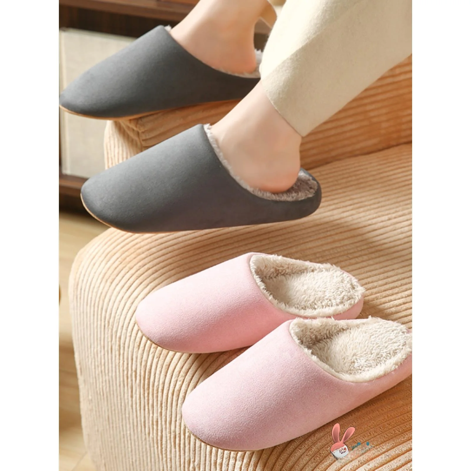 

Мягкие хлопковые льняные тапочки для дома, нескользящие, теплые зимой, прохладные летом, бесшумные, защищающие пол, для мужчин и женщин