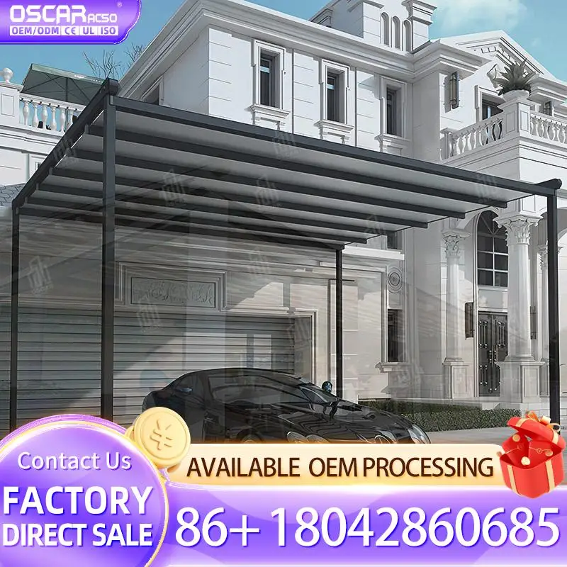 

Retractable Fabric Roof Aluminum Waterproof Sun Shade Motorized PVC Awnings for Garden Patio Backyard Retractable Canopy Pergola