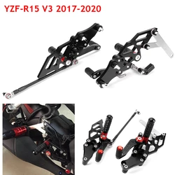 Foot Rest Kit for Yamaha YZF-R15 V3 YZFR15 2017-2020 CNC Footrest Rearset YZF R15 Gear Shifte Brake Lever Adjuster Foot Pegs