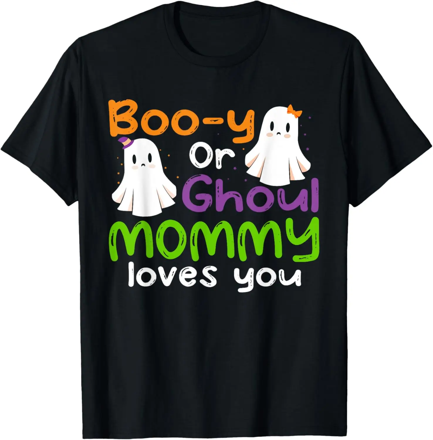 Halloween Booy Or Ghoul Mommy Gender Reveal baby shower T-Shirt