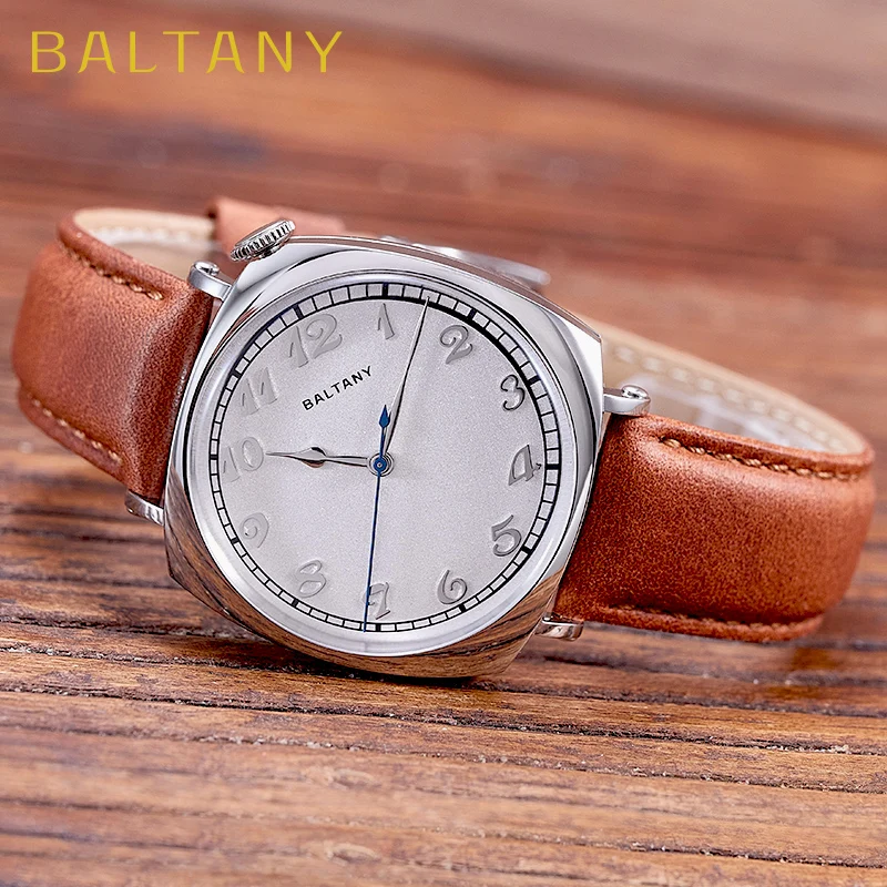 Baltany S4055 Luxury 9039 Mechanical Watch For Men Automatic Dress Watch Sapphire Crystal 5ATM 1921 Retro Square Wristwatch