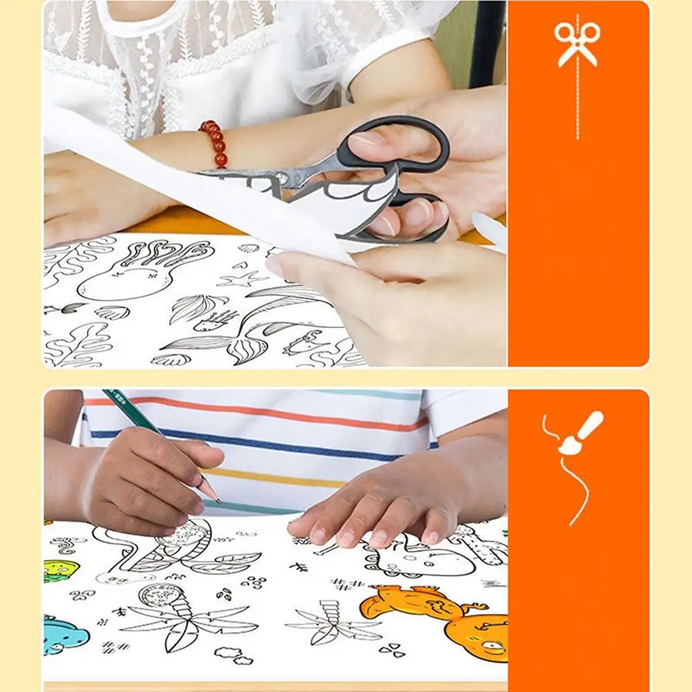 Toys Kids Gift Coloring Toys Children Drawing Roll Blank Coloring Pages Children'S Drawing Scroll Color Filling Paper Scroll