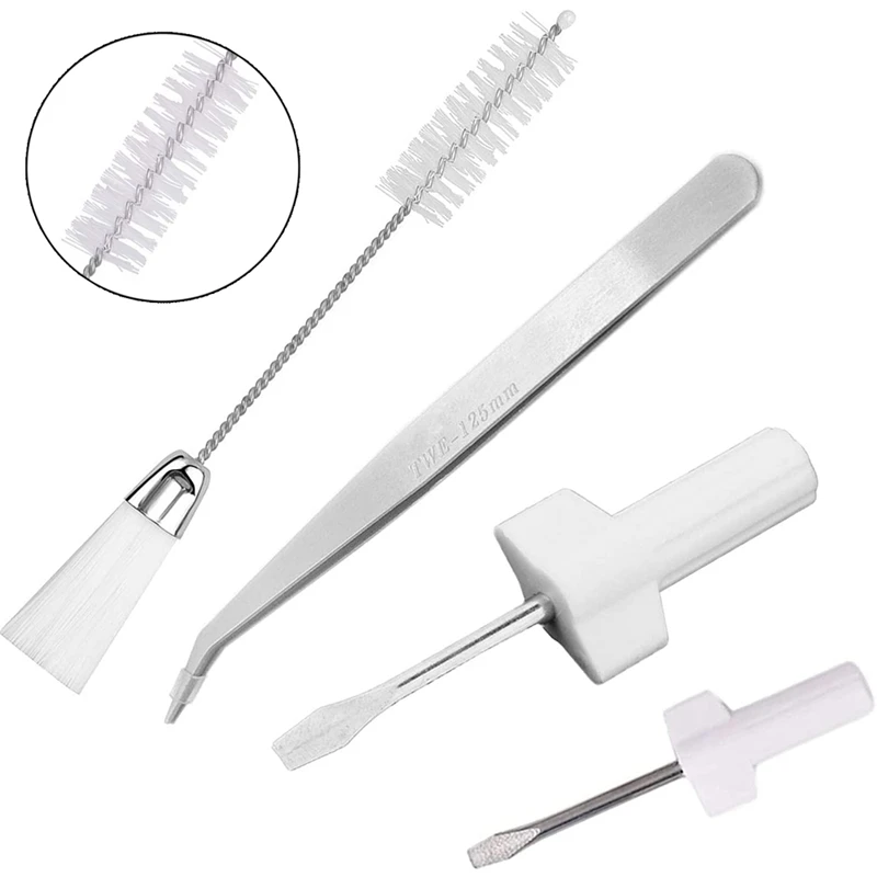 6pcs/Set Sewing Machine Repair Kit Sew Machine Cleaning Tools Screwdriver Tweezers Thread Clear Brush Home Sewing Supplies