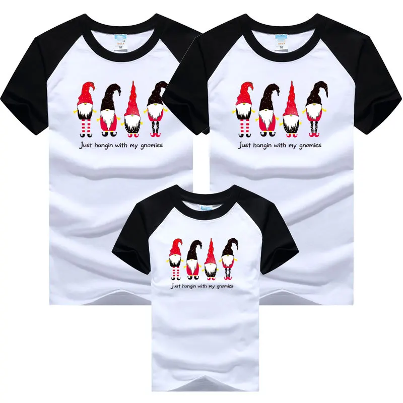 Christmas Family Matching Clothes Mom Son Dad Daugther Tops Kids Couple Tees