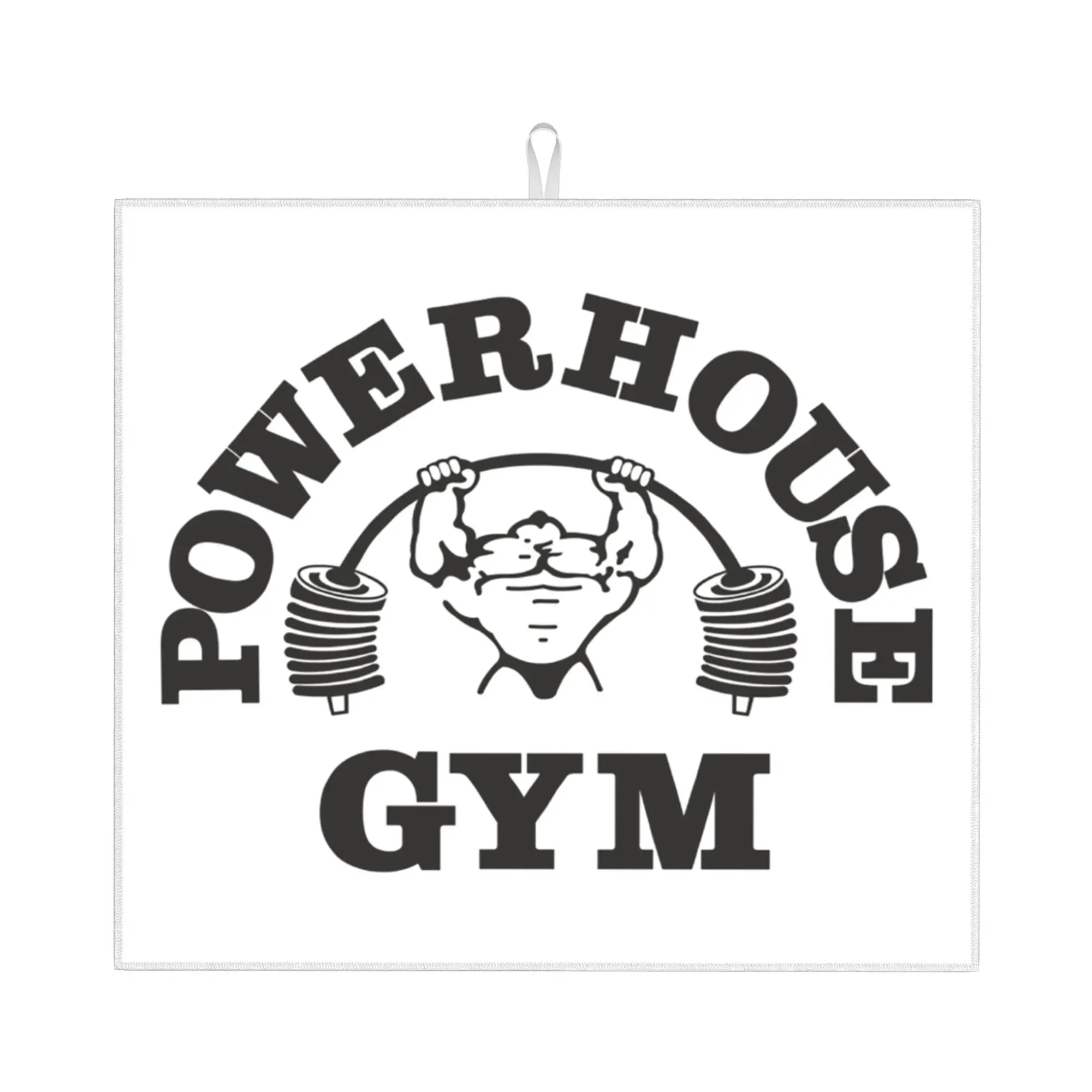 Drying Mat For Kitchen Powerhouse Fitness Gym No Pain No Gain Barware Tableware Oil Proof Washable Kitchen Sink Drying Pad