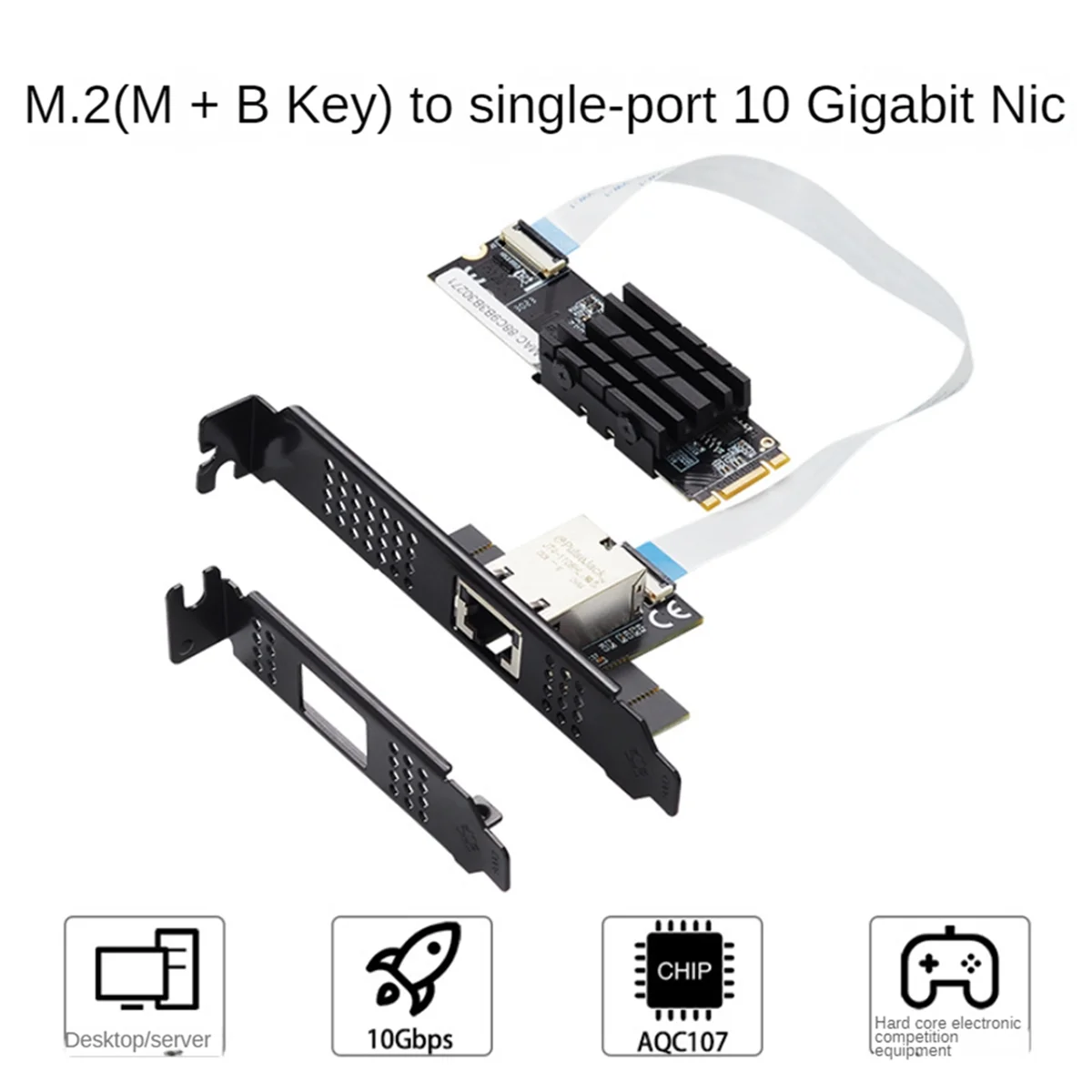 M.2 Single-Port 10 Gigabit Network Adapter Electrical Port RJ45 Speed Industrial Level Server Esports Network Adapter