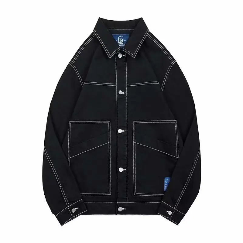 

Autumn Jeans Men's Denim Jackets Man Denim Coat Mens Clothing Cowboy Clothes Man Cowboy Dress in Jean Dresses Sales of Jackets