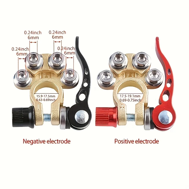 5/10 Pieces Car Battery Quick Disconnect Terminal Car Battery Connector Kit Universal Battery Cable Adapter for Vehicles Suv Trucks