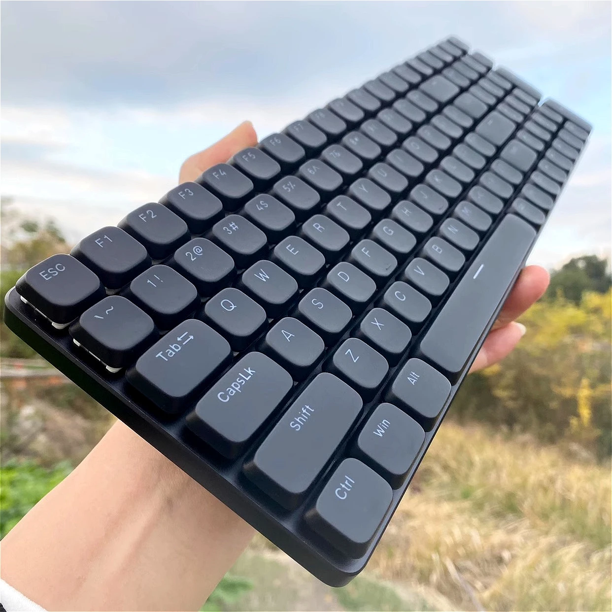 

Трехрежимная ультратонкая малоосевая механическая клавиатура K100, бесшумная офисная Bluetooth 5,0, проводная, typec, беспроводная, 2,4 г, пятно