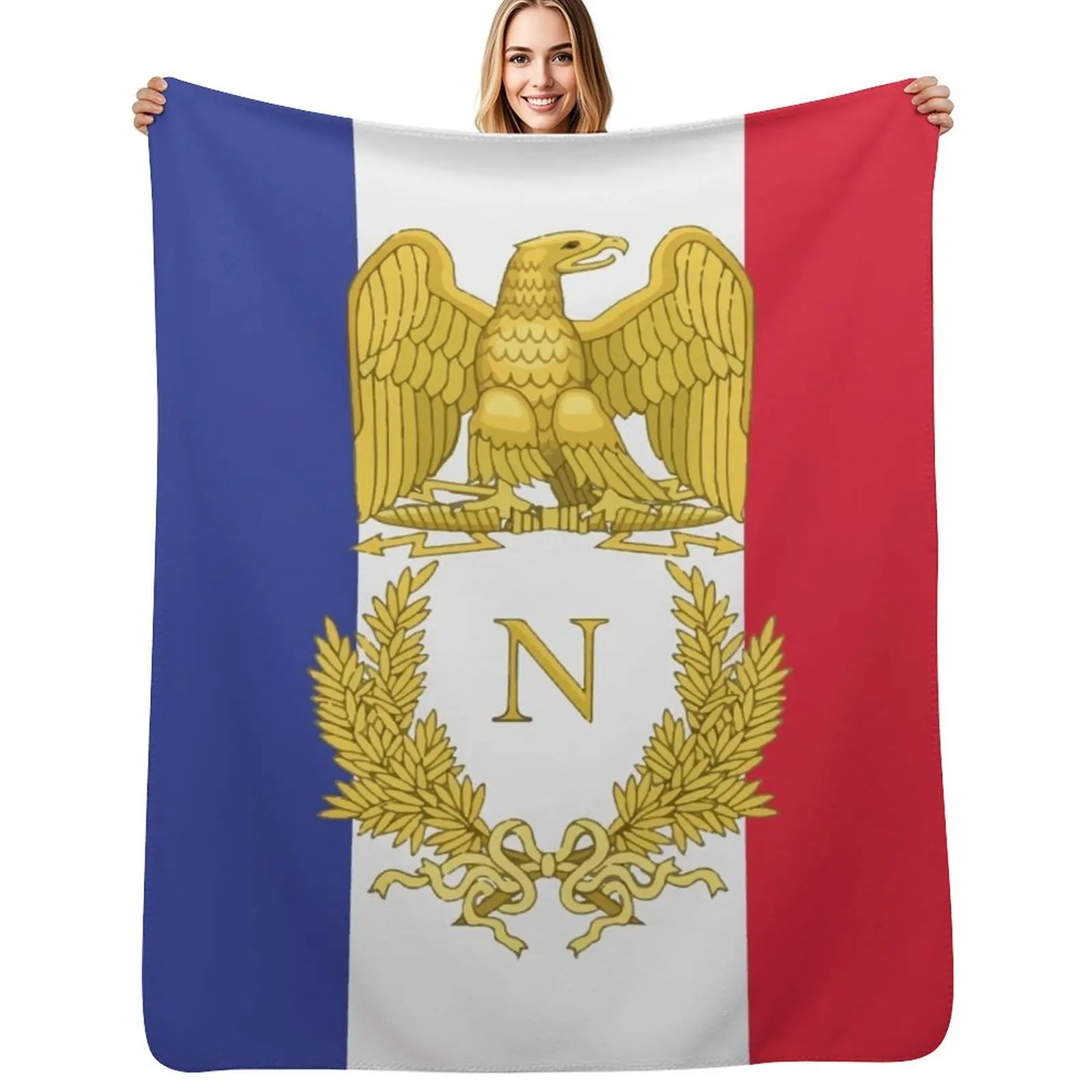 

France napoleon flag - French Pride - Empire - Throw Blanket Sofa Flannel Soft Blankets