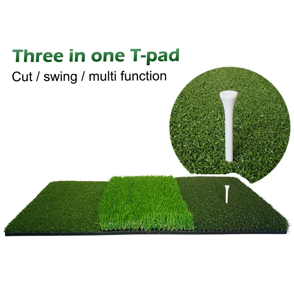 Outdoor Putter Grass Pad with Tee Holder Golf Swing Exerciser Mat Multi-function for Easy Safety Exercise Accessories