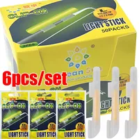 2/4/6Pcs Fishing Glow Sticks Luminous Fishing Fluorescent Night Fishing Lighting Stick Clip on Dark Glow Stick Light S M L XL