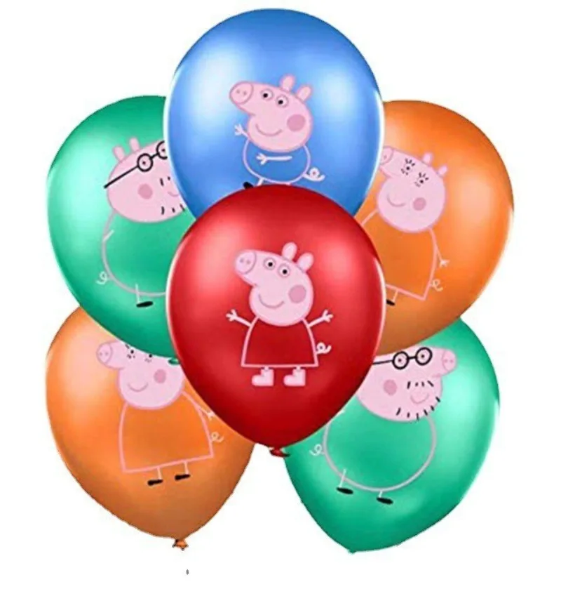 12pcs Peppa Pig Birthday Party Latex Balloons page George Balloon Set Party Favor Kids Toy Baby Shower Decoration Birthday Gift