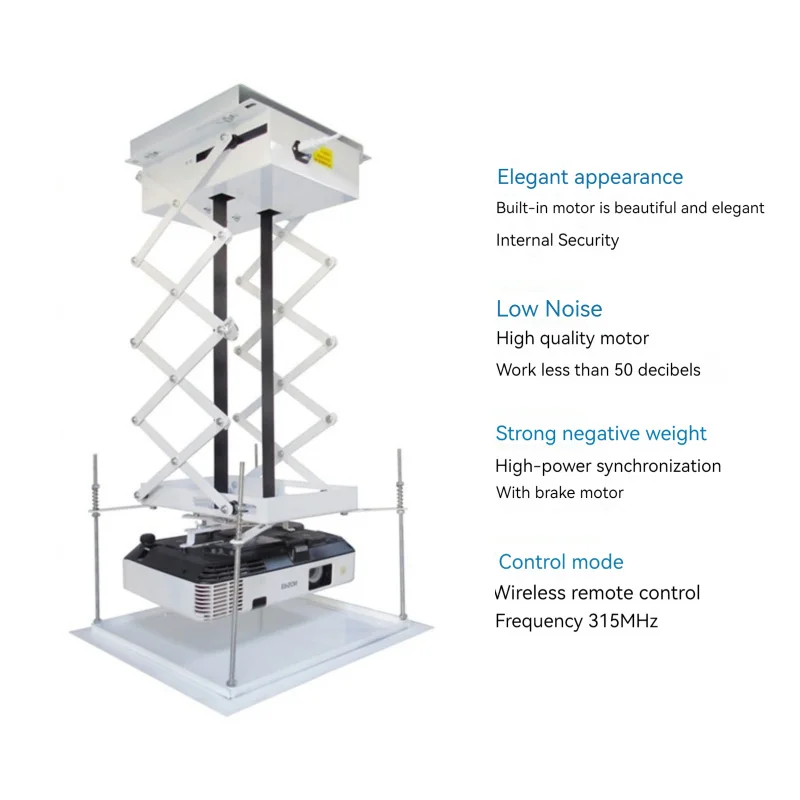

Электрическая подъемная вешалка для проектора, скрытый проектор, подъемный кронштейн с беспроводным дистанционным управлением, телескопический скрытый кронштейн