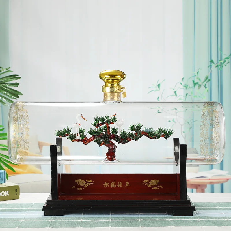 

15Kg high borosilicate glass sealing process glass sparkling wine bottle home ornament