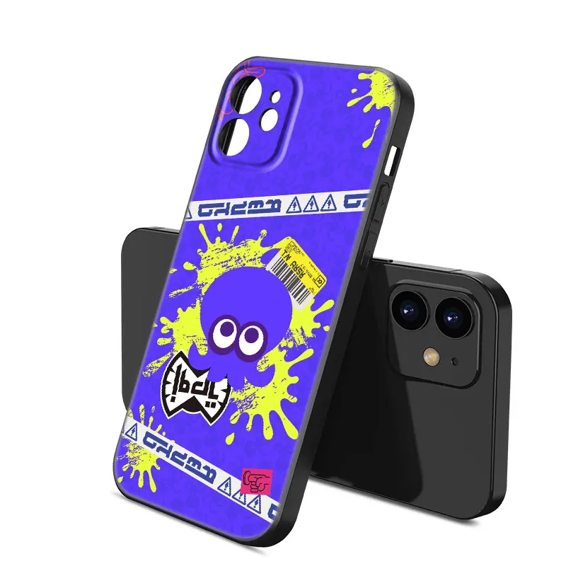 Hot Splatoons Game Black Silicone Phone Case For Apple iPhone 12 13 Mini 11 14 15 16 Pro Max 7 8 Plus Shell Cover